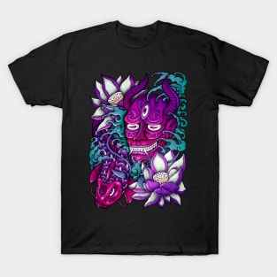 Japanese Demon Mask Tattoo T-Shirt